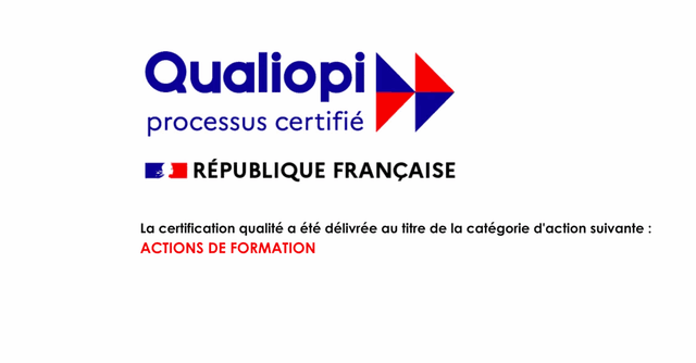 Qualiopi — processus certifié, au titre de la catégorie d'actions : actions de formation
